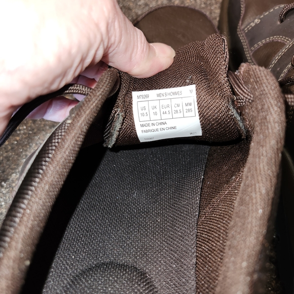 Men's Rockport Dark Brown Leather Lace Up Shoes Size 10.5 Casual Comfort - Picture 5 of 7